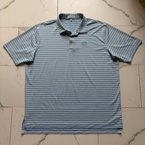 Peter Millar Summer Comfort Polo Shirt Size XXL Stripe Blowing Rock Country Club